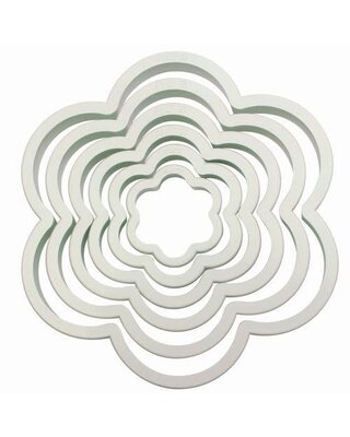 PME PME Plastic Cutter Flower Set/6