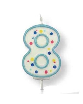 PME PME Large Candle blue Number 8