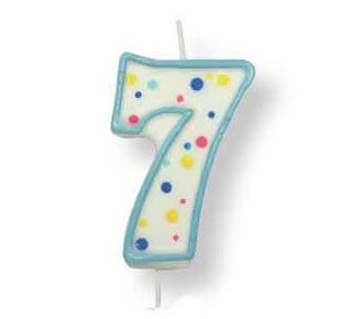 PME PME Large Candle blue Number 7