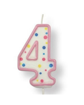 PME Large Candle Pink Number 4