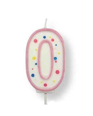 PME Large Candle Pink Number 0