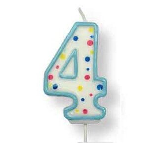 PME Large Candle Blue Number 4