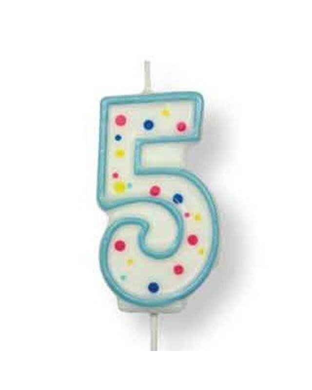 PME PME Large Candle Blue Number 5