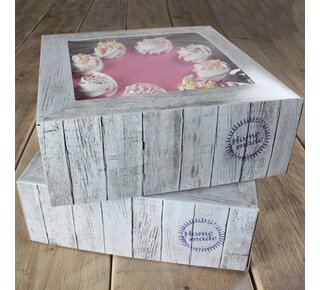 Funcakes Taartdoos  21x21x9cm pk/2 pure