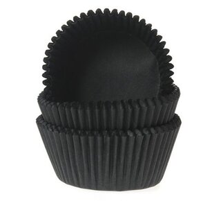 House of Marie Baking cups Zwart - pk/50