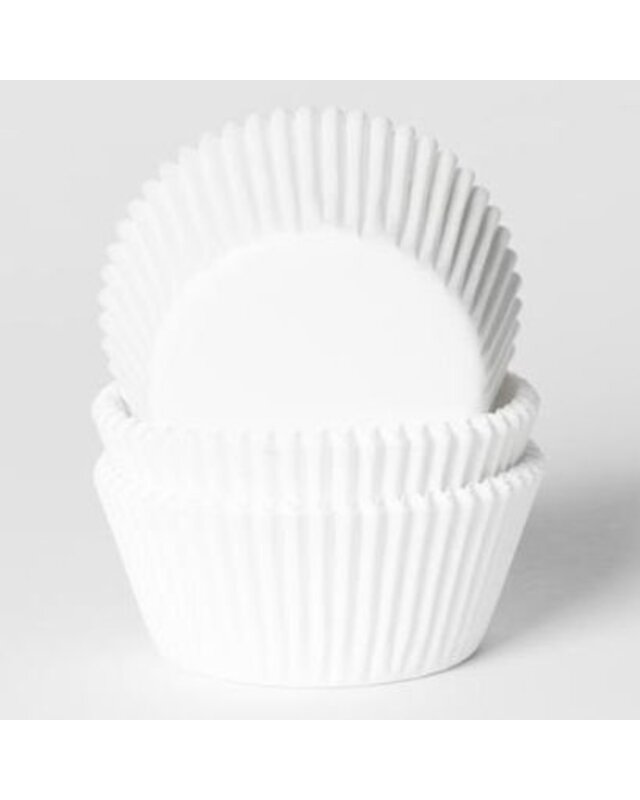 House of Marie House of Marie Baking cups Wit - pk/50