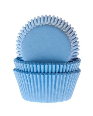 House of Marie Baking Cups Licht Blauw pk/50