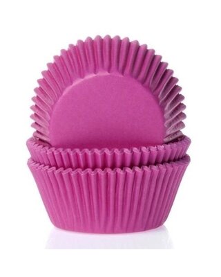 House of Marie Baking cups Fuchsia roze - pk/50