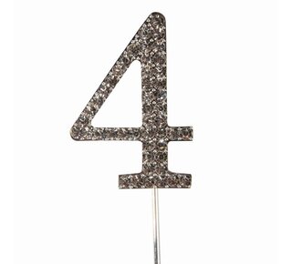 Cakestar Cake Star Cake Topper Diamante Number 4