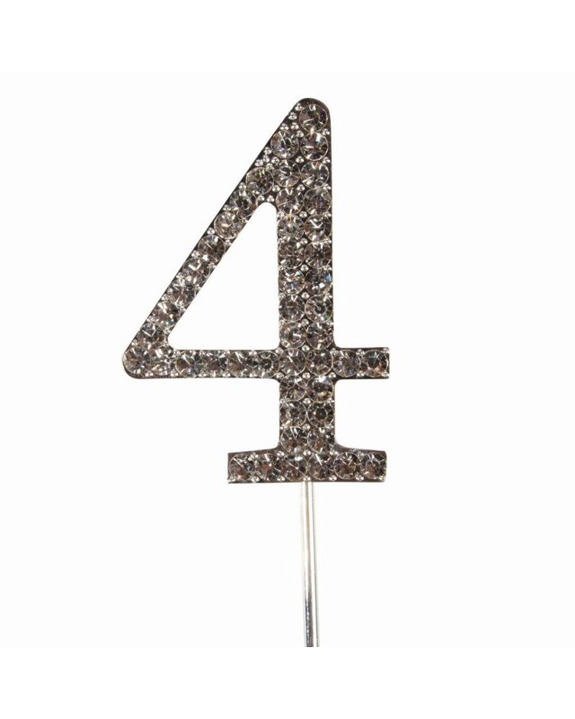 Cakestar Cake Star Cake Topper Diamante Number 4