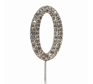 Cakestar Cake Topper Diamante Number 0