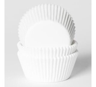 House of Marie House of Marie Baking cups Wit Small pk/50