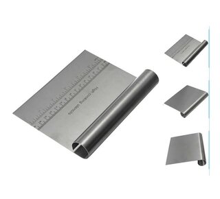 Taartdecoratief RVS scraper 15cm