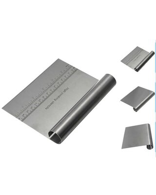Taartdecoratief RVS scraper 15cm
