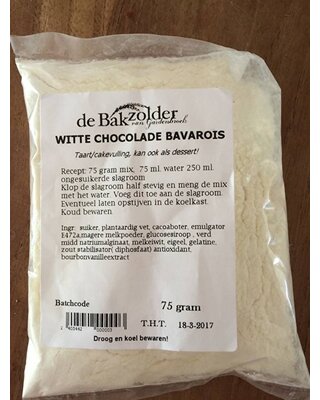 Bakzolder Witte chocolade bavarois ( de Bakzolder )