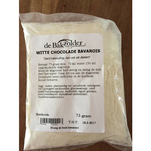 Witte chocolade bavarois ( de Bakzolder ) 