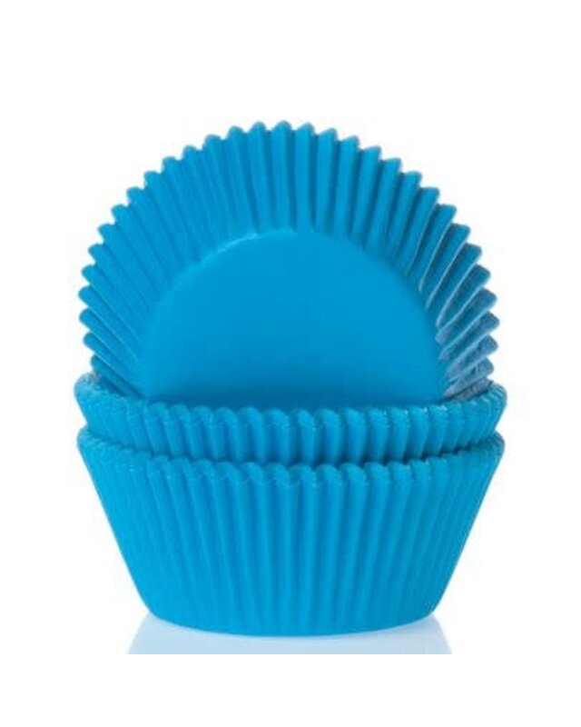 House of Marie House of Marie Mini Baking Cups Cyaan Blauw pk/60