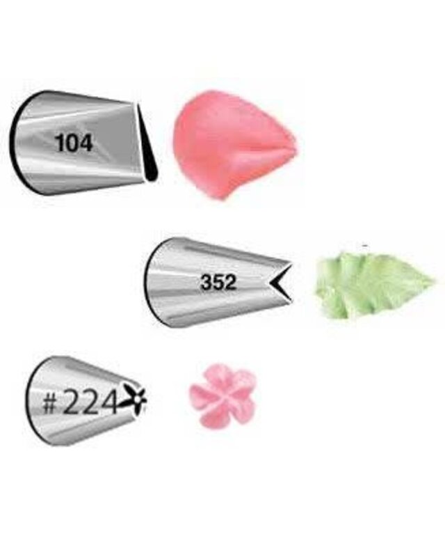 wilton Wilton Decorating Tip Set #104, #352, #224