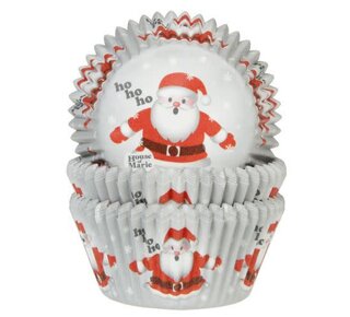 House of Marie House of Marie Baking Cups Kerstman pk/50
