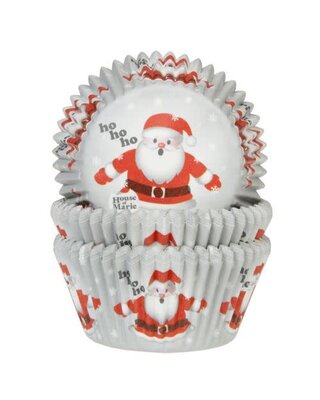 House of Marie House of Marie Baking Cups Kerstman pk/50