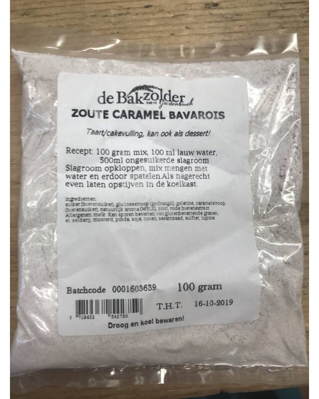Bakzolder Zoute caramel bavarois