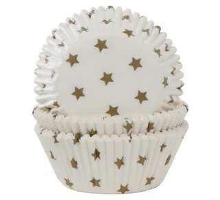 House of Marie House of Marie Baking Cups Ster Goud pk/50