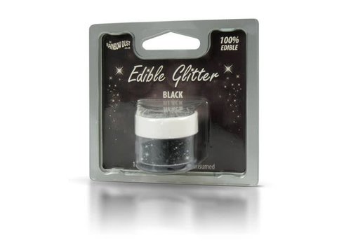 RD Edible Glitter -Black zwart- 5g 