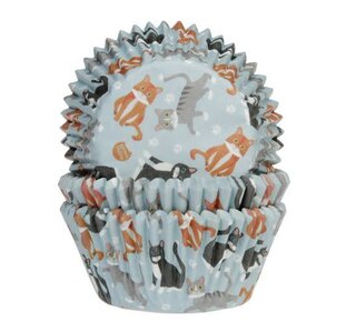 House of Marie House of Marie Baking Cups Katten pk/50