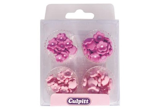 Culpitt Suikerdecoratie Mini Bloemen Roze pk/100 