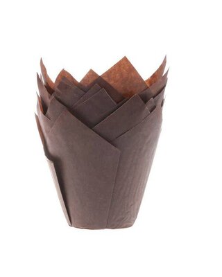 House of Marie House of Marie Muffin Cups Tulp Bruin pk/36