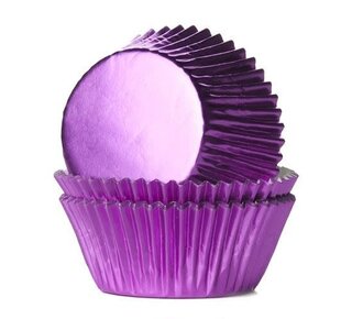 House of Marie House of Marie Baking Cups Folie Roze - pk/24