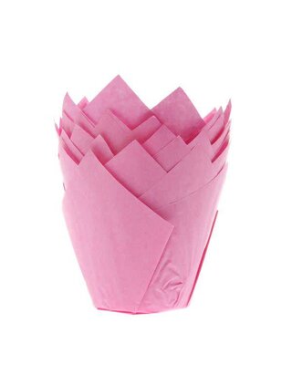 House of Marie House of Marie Muffin Cups Tulp Roze pk/36