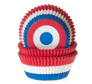 House of Marie House of Marie Baking cups Nederlandse vlag - pk/50