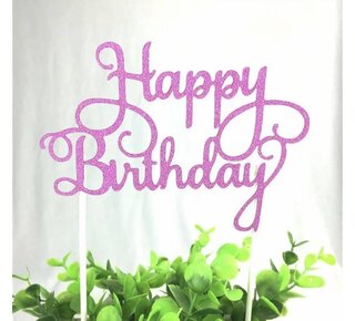 happy birthday topper roze