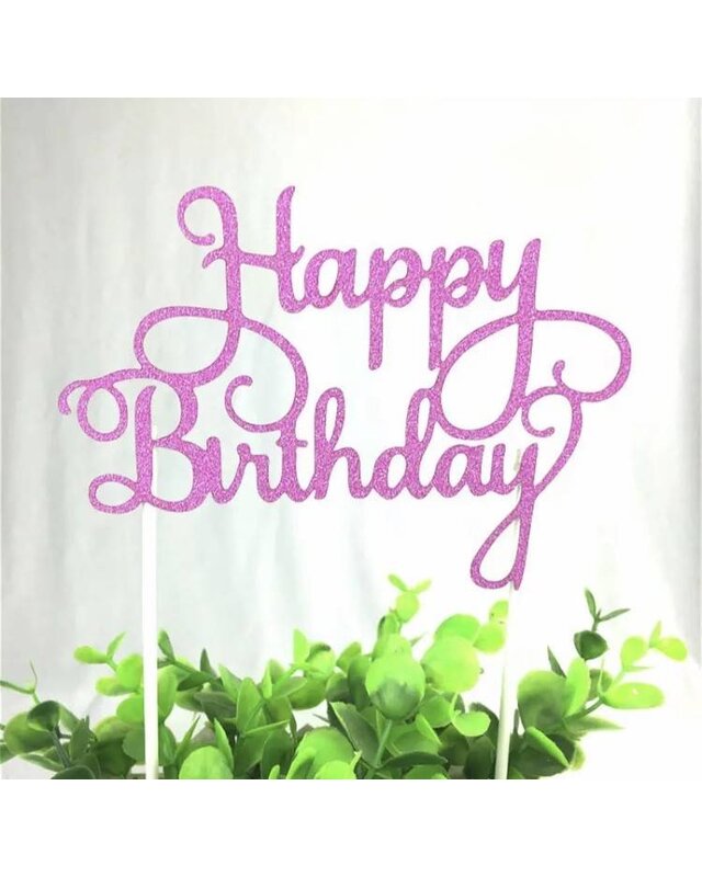 happy birthday topper roze