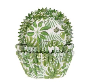 House of Marie House of Marie Baking Cups Groen Blad pk/50