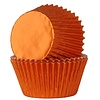 House of Marie Baking Cups Folie Oranje pk/24