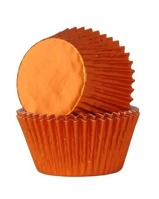 House of Marie House of Marie Baking Cups Folie Oranje pk/24