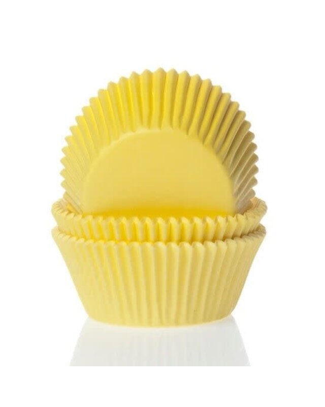 House of Marie House of Marie Mini Baking cups geel - pk/60