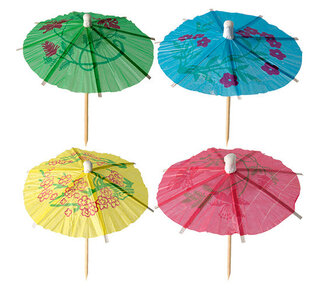 mini parapluutjes 10cm 10st