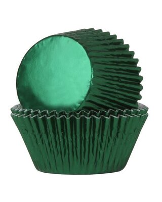 House of Marie House of Marie Baking Cups Folie Groen - pk/24