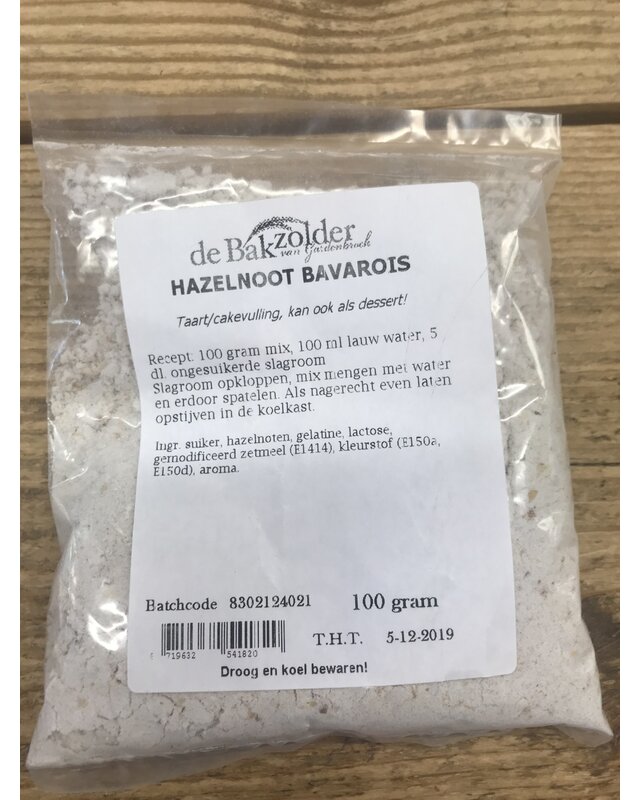 Bakzolder Hazelnoot bavarois ( de Bakzolder )