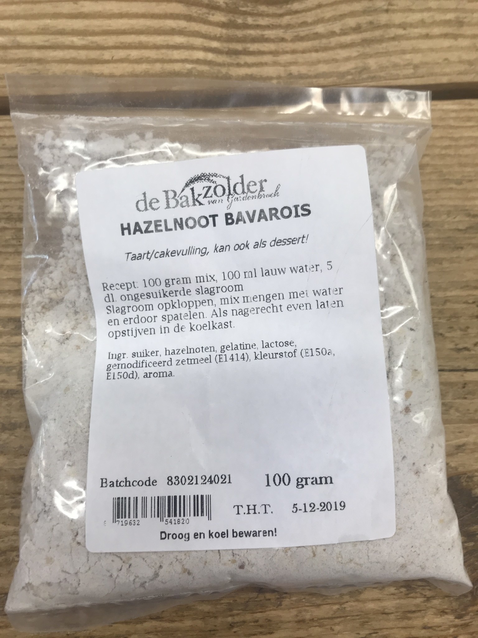 Bakzolder Hazelnoot bavarois ( de Bakzolder )