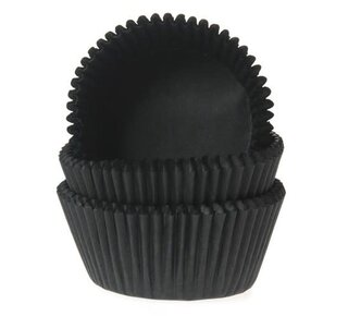 House of Marie House of Marie Mini Baking Cups zwart pk/60