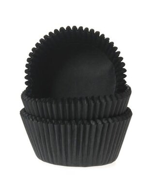 House of Marie House of Marie Mini Baking Cups zwart pk/60