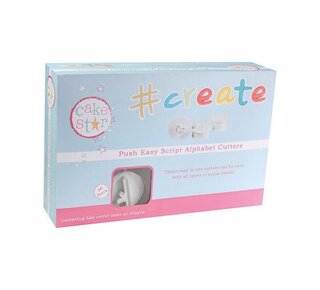 Cakestar Cake Star Push Easy Uitstekers Cursief Alfabet Klein Set/26