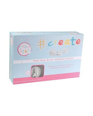 Cakestar Cake Star Push Easy Uitstekers Cursief Alfabet Klein Set/26