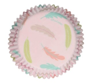 Funcakes FunCakes Baking Cups -Pastel Feathers- pk/48