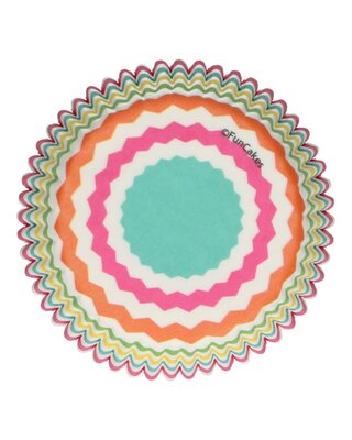 Funcakes FunCakes Baking Cups -Colourful Chevron- pk/48