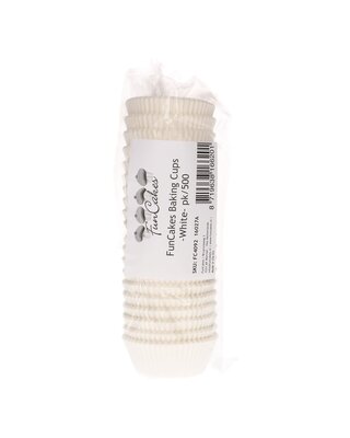 Funcakes FunCakes Baking Cups -White- pk/500